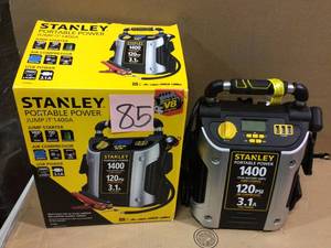 Stanley 1400 Peak Amp Portable Car Jump Starter with 120 PSI Digital Compressor and Triple USB Ports&nbsp&nbspCustomer Returns See Pictures&nbsp
