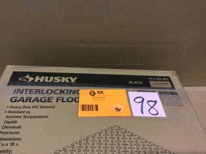 18.4 in. x 18.4 in. Black PVC Garage Flooring Tile (6-Pack) by Husky&nbsp&nbspCustomer Returns See Pictures&nbsp