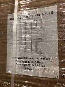 Husky Regular Duty Welded 54 in. W x 75 in. H x 19 in. D Steel Garage Cabinet Set in Black (3-pc) not used see pictures