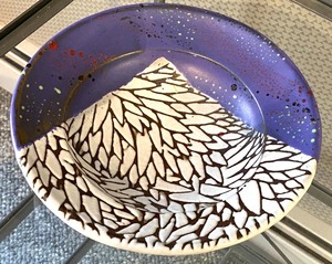 Handcrafted Decorative  Artist Designed Pottery Bowl ( Jeff Reich)