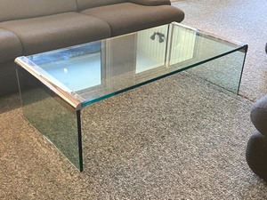 Contemporary Curved Glass Coffee Table