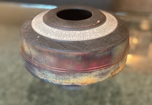 Signed Raku Pottery Bowl