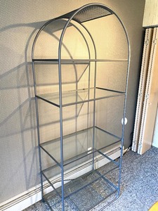 Curved Top Glass and Metal Display Rack