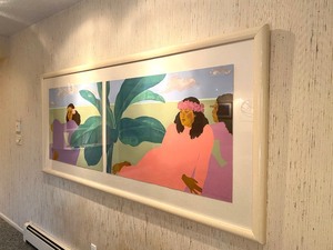 Two Large Peggy Hopper SignedNumbered Prints in one Extra Large Frame