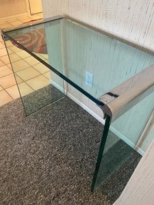 Curved Glass AccentConsole Table