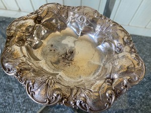 Small Sterling Silver Dish and Vanity Jars