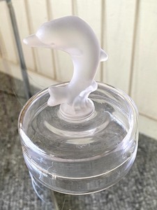 Small Dolphin Motif Covered Jar