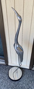 Tall Light Weight Metal Stork Figurine
