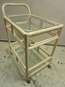 lot 516 image: BAMBOO-STYLE BAR CART