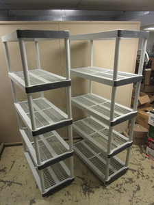 lot 525 image: KETER 5-TIER VENTILATED SHELVING UNITS