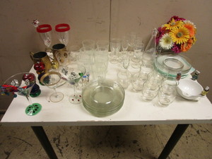 lot 562 image: PARTY GLASSES, DISHES, MORE