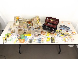 Large Lot of New and Used Fishing Tackle and Tackle Boxes