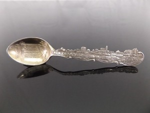 Antique .925 Sterling Silver Masonic Temple Chicago Souvenir Spoon