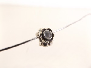 Authentic PANDORA .925 Sterling Silver ALE Morning Glory Moonstone Charm #790279