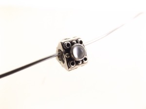 Authentic PANDORA .925 Sterling Silver ALE Triangle Moonstone&nbspBead&nbsp#790217