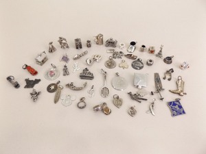 Large Lot of Misc Vintage .925 Sterling Silver Charms