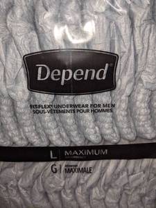 lot 113 image: Depend Fit-Flex Underwear for Men L - 2 Packs