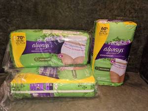 lot 106 image: Always Discreet Underwear - L & XL - 3 Packs
