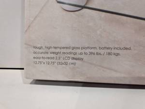 lot 78 image: Home Basics Digital LCD Glass Bath Scale