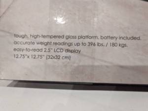lot 193 image: Home Basics Digital LCD Glass Bath Scale