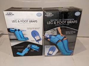 lot 76 image: 2 Sets of Electric Air Compression Leg & Foot Wraps