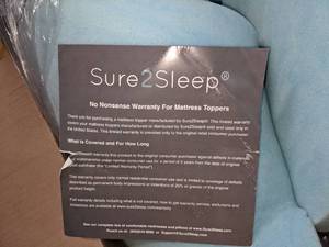 lot 70 image: Sure2Sleep Mattress Topper