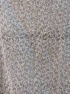 lot 38 image: Magnificent Piece of Embroidered Sheer White Fabric
