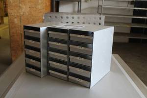 lot 237 image: Lot of (3) Aluminum Storage Organizer Cabinet 5-drawer