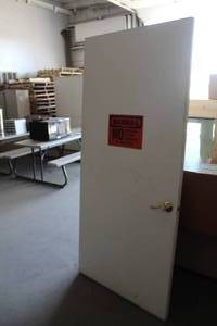 lot 222 image: Metal Interior Door with Glass Window