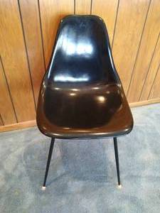 Burke Fiberglass Black Shell Chair