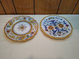 Two Maiolica Handmade Plates