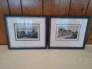Pair of Signed Framed Lithographs from Black Forest, Germany