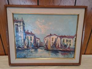 Lietti Italia Living Gold Framed Canvas