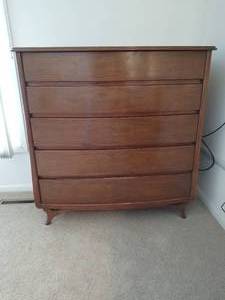 Rway MCM Five Drawer Tallboy Dresser