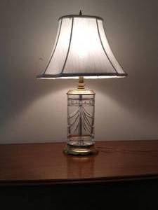 Waterford Crystal and Brass Lamp