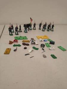 Collection of Misc. Plastic Toy Soldiers and Accessories Made By Britains Ltd Made In England
