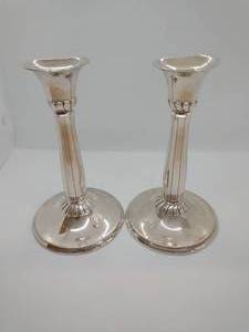 Weighted 800 Silver Candlesticks