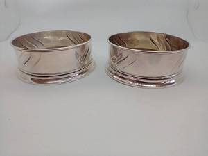 Pair Of 800 Silver Coasters