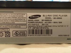 Samsung Blu-Ray Player.