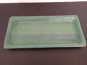 Green Stoneware Tray