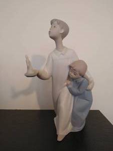 NAO by Lladro Porcelain Boy & Girl with Candle Figurine