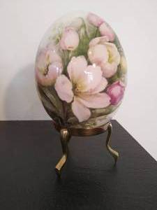 Painted Egg with Stand