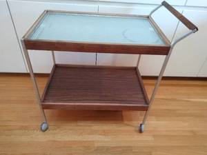 Vintage Salton Hot tray Rolling Cart