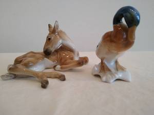 Hutschenreuther Donkey and Mallard Figurines