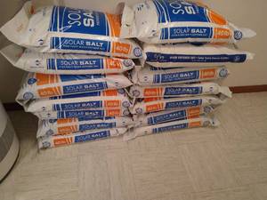 Fourteen 40 pound Bags of Solar Salt
