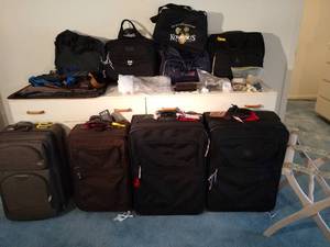 Collection of Luggage and Travel Items