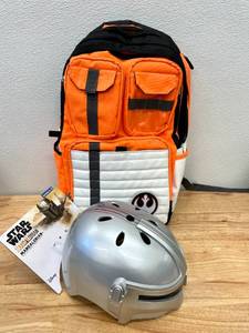 lot 5 image: Star Wars Laptop Backpack and Youth Bike Helmet Lot