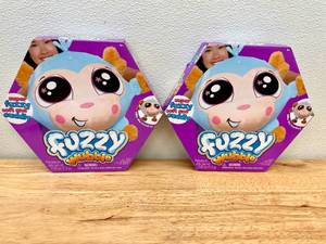 lot 10 image: Lot of 2 Fuzzy Wubbles- Monkey Toy