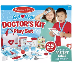 lot 13 image: Melissa & Doug Get Well Doctors Play Set Kit 25 Piece Kids Toys.