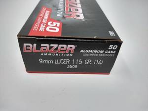 50 Rounds 9mm FMJ Ammunition